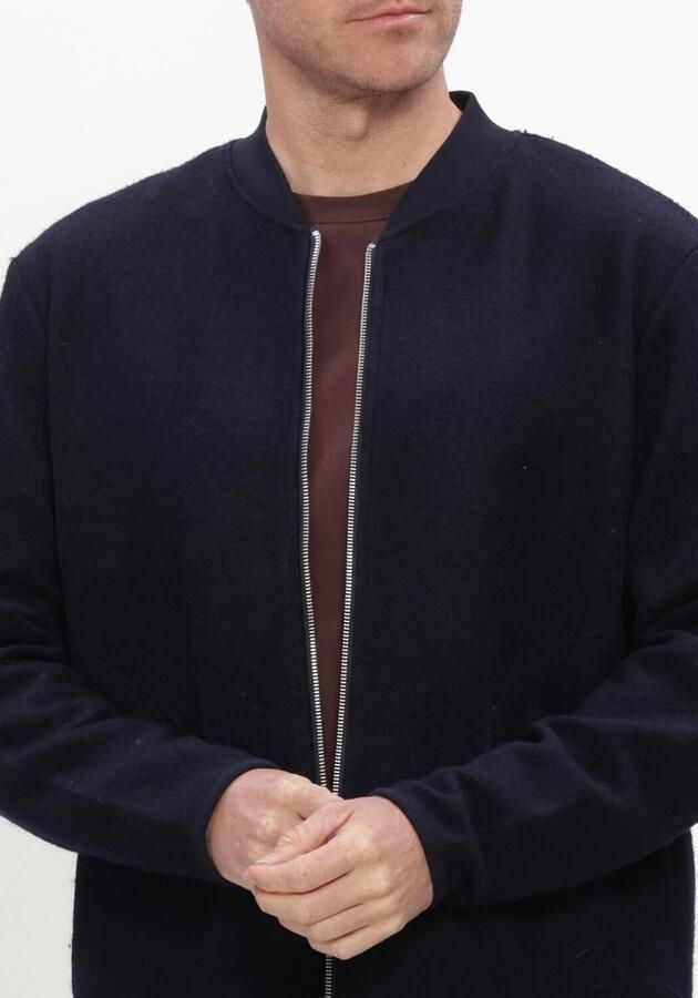 RESTERÖDS Resteröds Heren Truien & Vesten Rtluke Boiled Wool Jacket Blauw - Foto 3