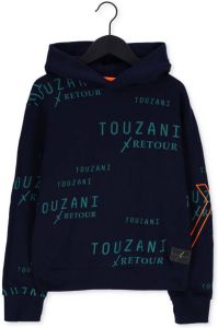 Retour Denim Retour X Touzani hoodie Trick met all over print donkerblauw blauw