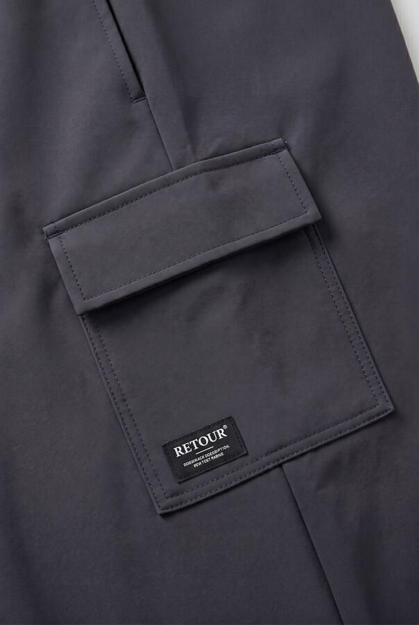 Retour Jeans regular fit cargobroek donkergrijs