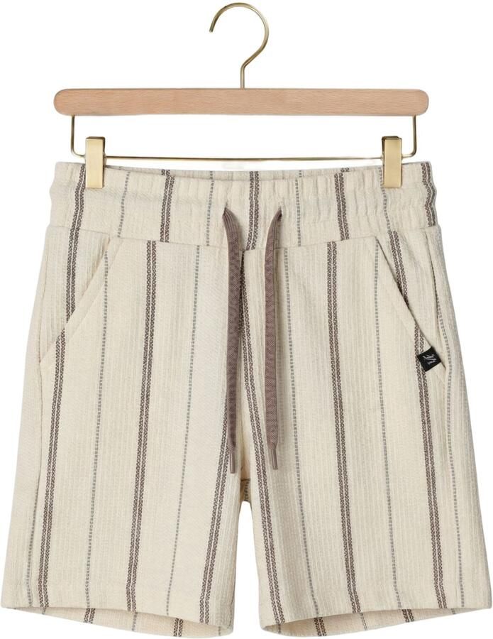 Retour Jeans regular waist gestreepte casual short crème