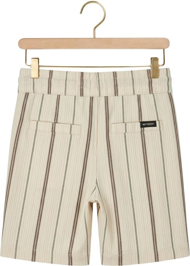 Retour Jeans regular waist gestreepte casual short crème - Foto 2