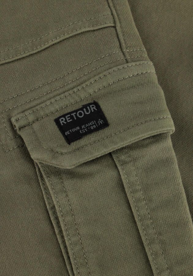 Retour Jeans regular cargo broek groen - Foto 1