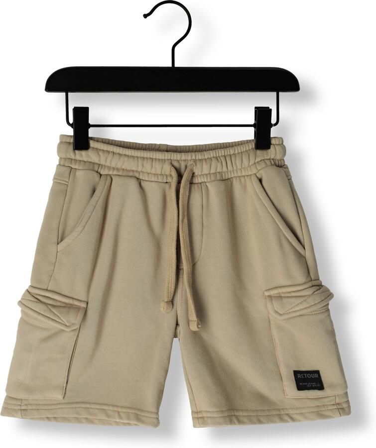 Retour Jeans relaxed cargo sweatshort lichtbruin - Foto 3