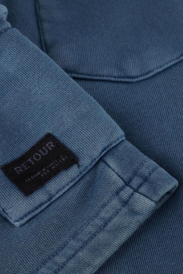 Retour Jeans relaxed cargo sweatshort blauw - Foto 3