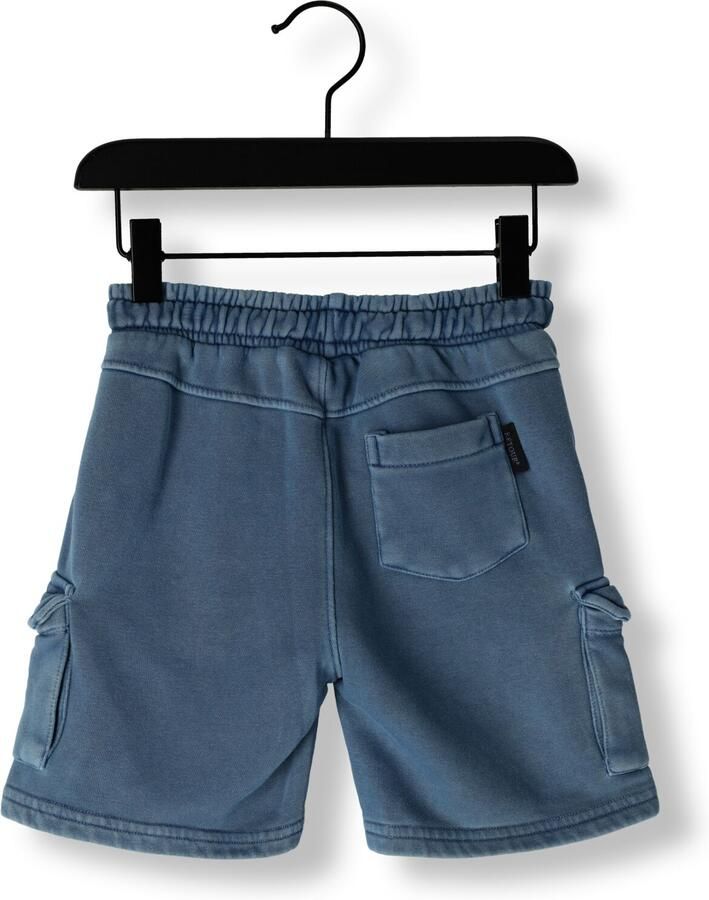 Retour Jeans relaxed cargo sweatshort blauw