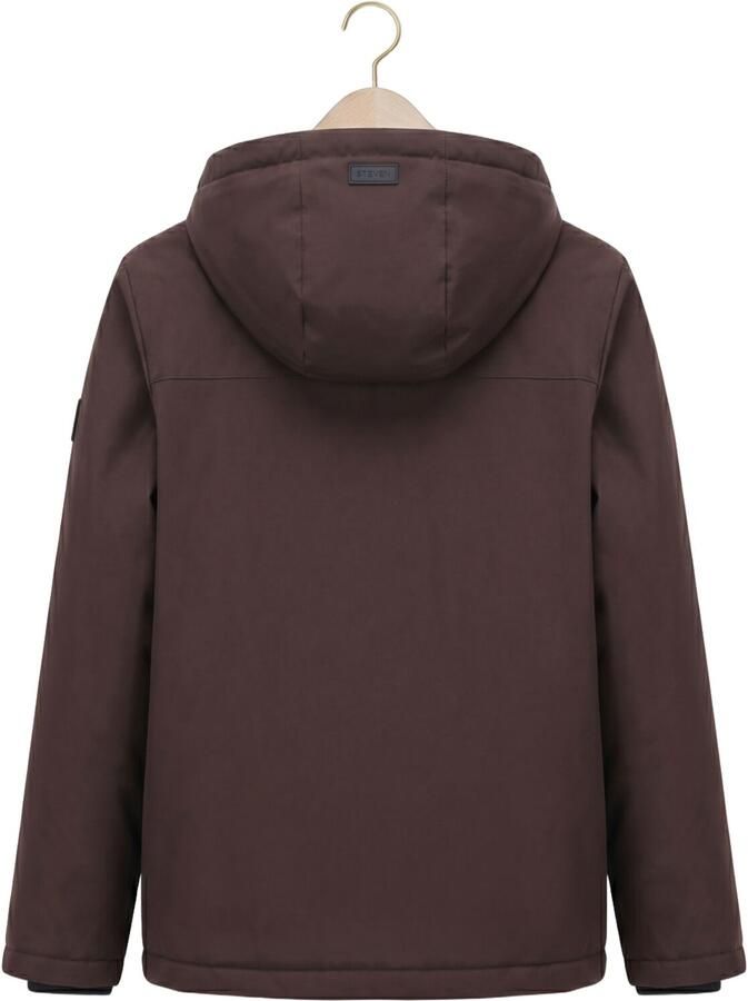 Retour Jeans gewatteerde winterparka donkerbruin - Foto 2