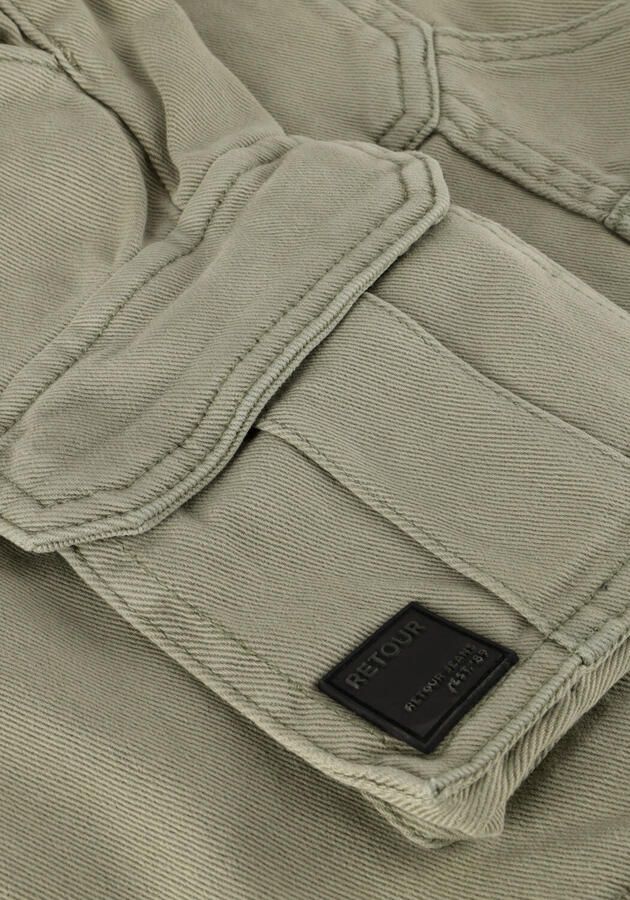 Retour Jeans denim relaxed cargo short groen - Foto 3
