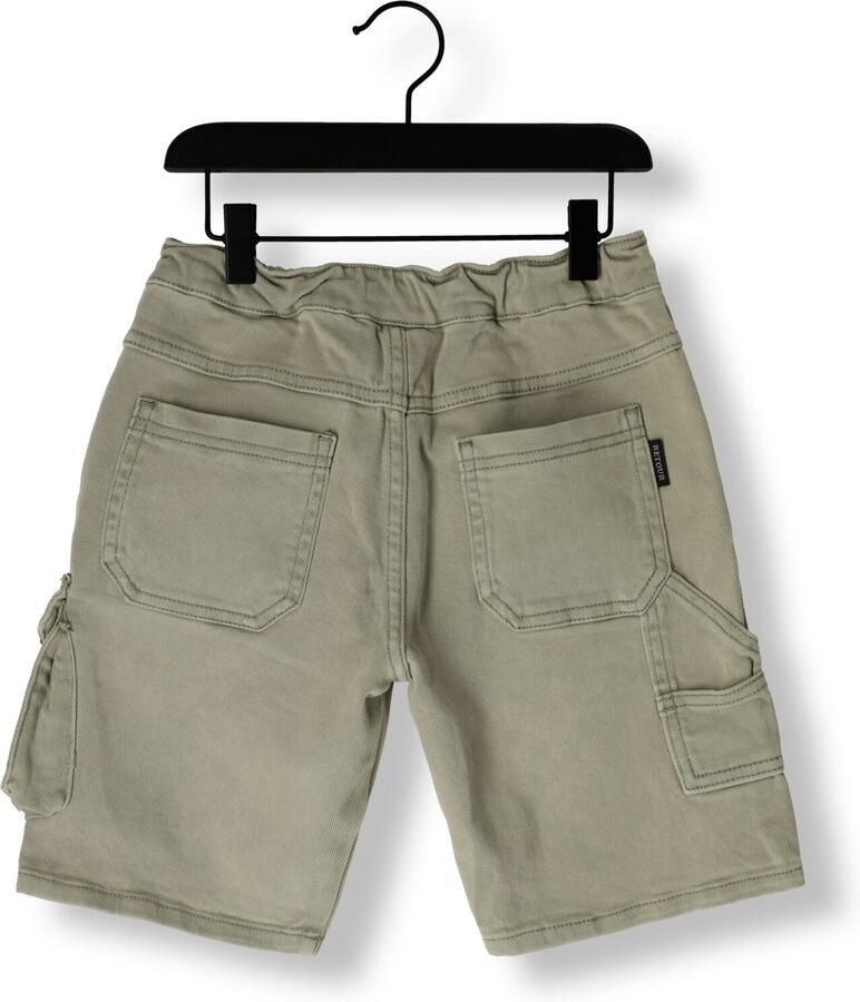 Retour Jeans denim relaxed cargo short groen
