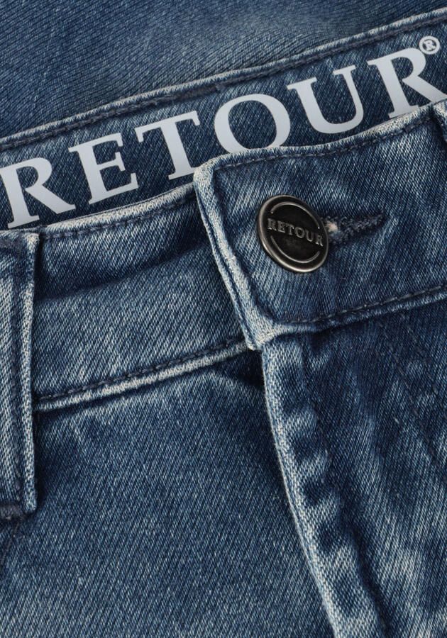 Retour Jeans straight denim short light blue denim