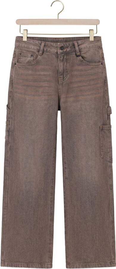 Retour Jeans Rocko cargo jeans bruin Jongens Katoen Effen