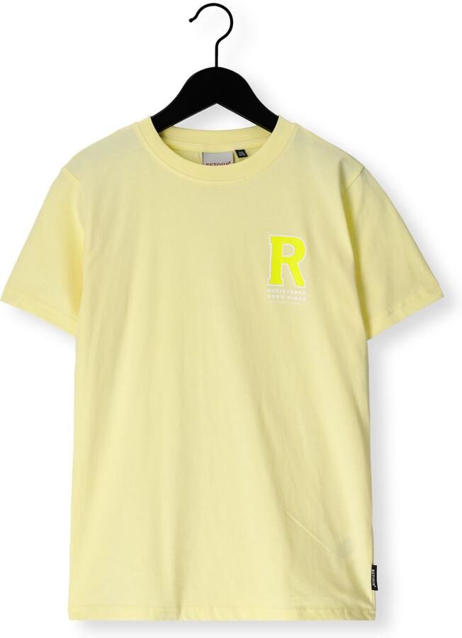 Retour Jeans T-shirt met backprint lichtgeel