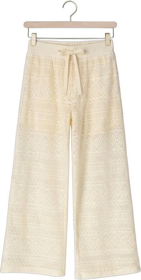 Retour Jeans wide leg casual broek beige