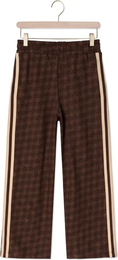 Retour Jeans regular waist wide leg sweatpant met print donkerbruin - Foto 2
