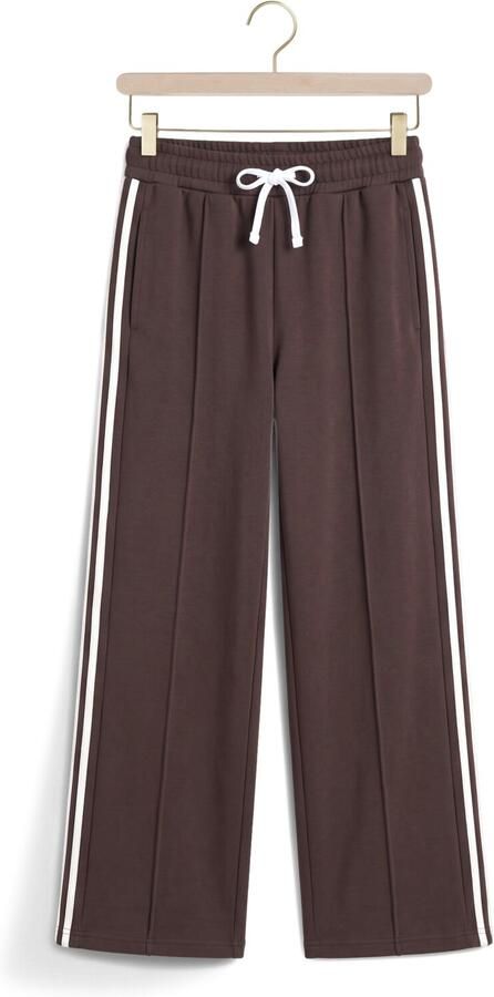 Retour Jeans regular waist wide leg sweatpant donkerbruin Broek Meisjes Katoen