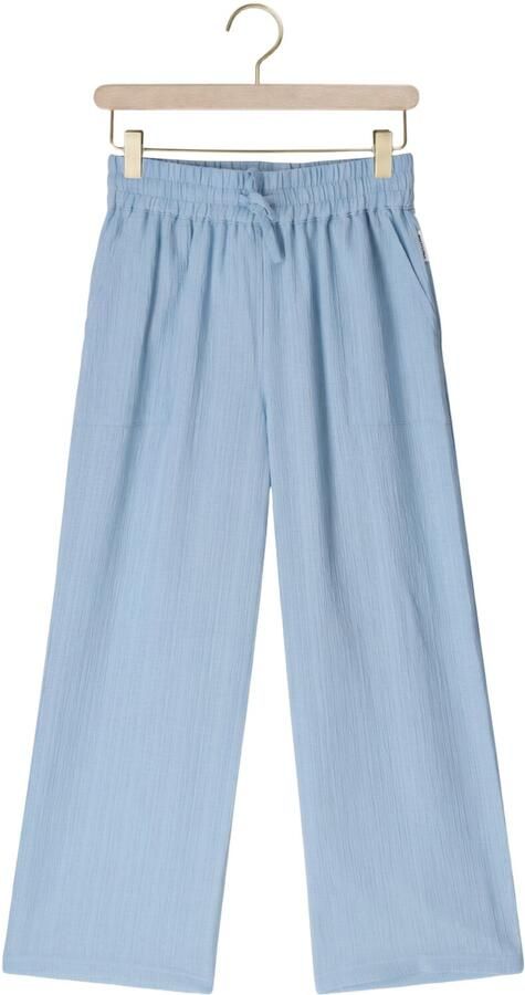 Retour Jeans wide leg casual broek lichtblauw