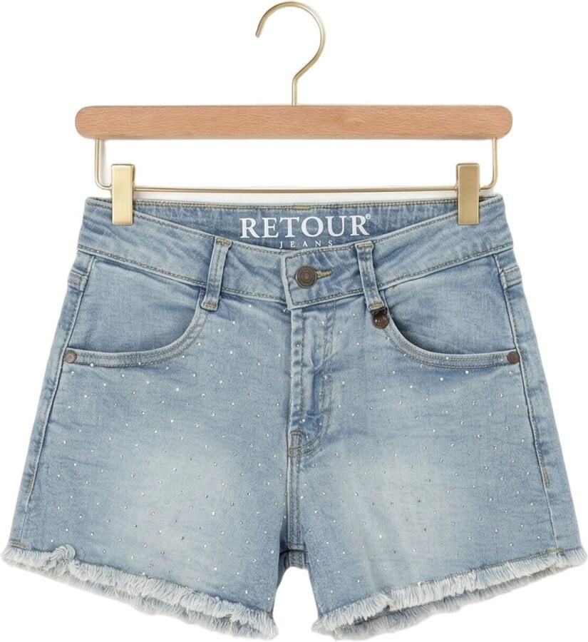 Retour Jeans relaxed regular waist short medium blue denim