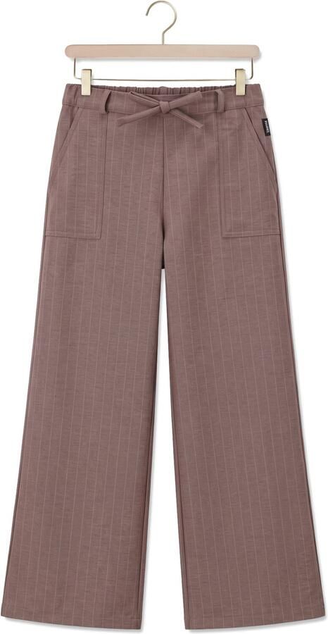 Retour Jeans wide leg pantalon met krijtstreep bruin Broek Meisjes Polyester