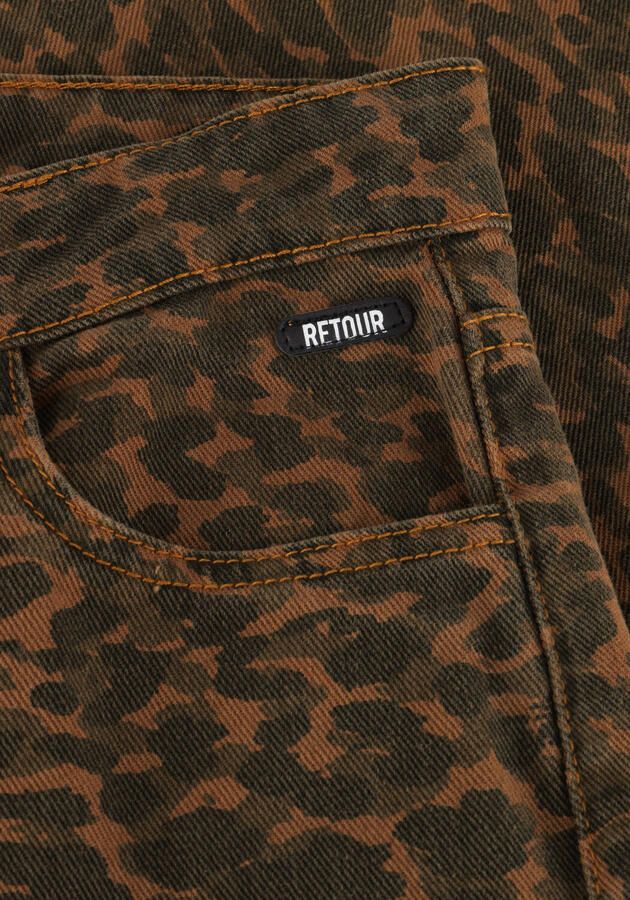 Retour Jeans wide leg casual broek bruin - Foto 3