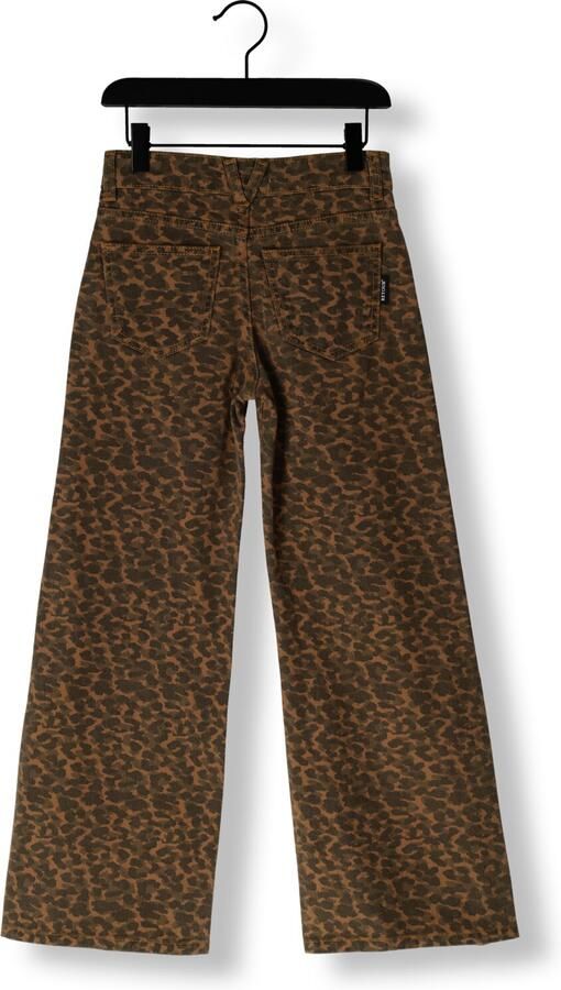 Retour Jeans wide leg casual broek bruin