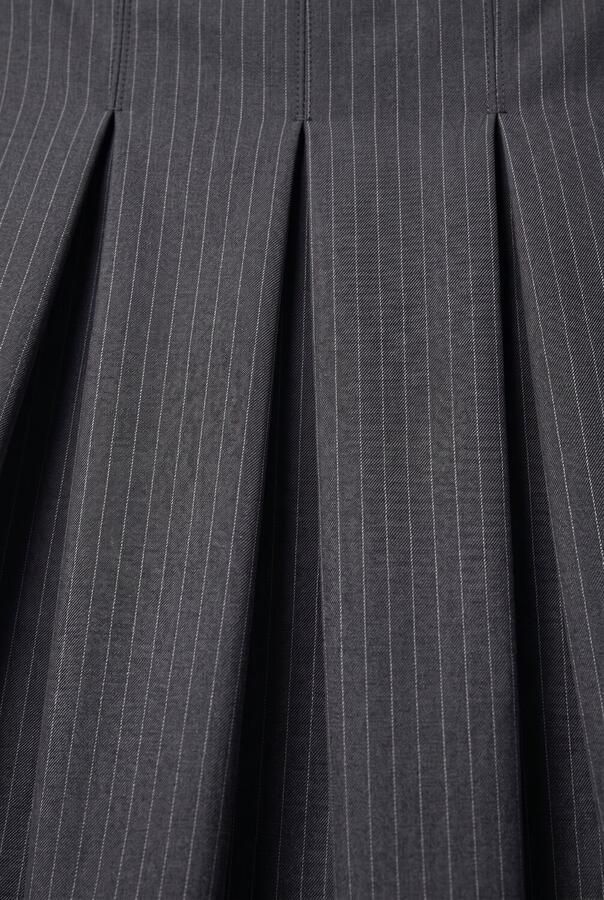 Retour Jeans korte plooirok met krijtstreep zwart Meisjes Polyester Krijtstreep