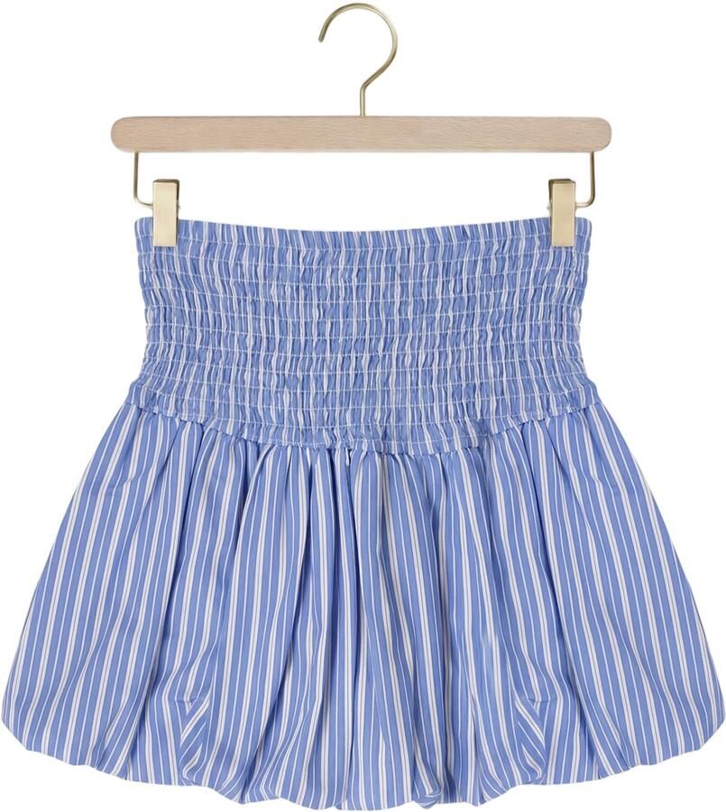 Retour Jeans gestreepte ballonrok lichtblauw