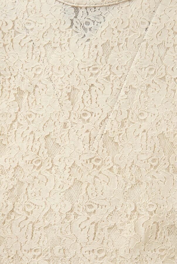 Retour Jeans kanten rechtvallende longsleeve licht beige Effen - Foto 2