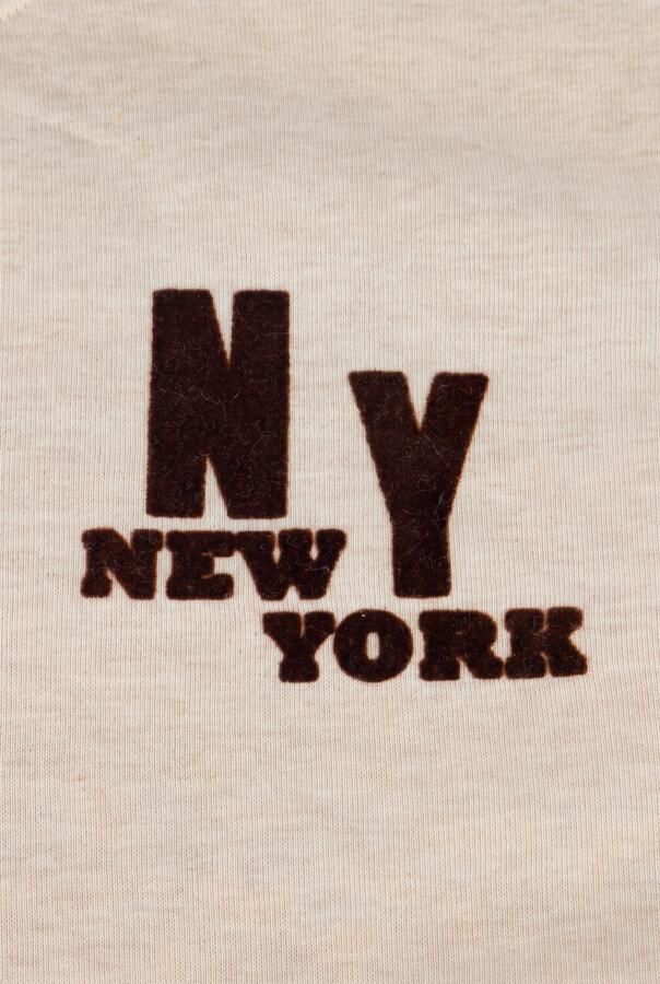 Retour Jeans boxy sweater met backprint zand Beige Backprint - Foto 3