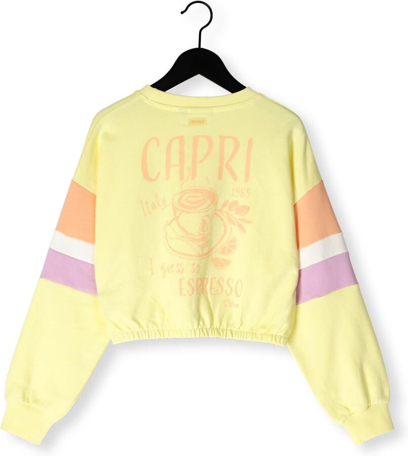 Retour Jeans sweater met backprint lichtgeel - Foto 2