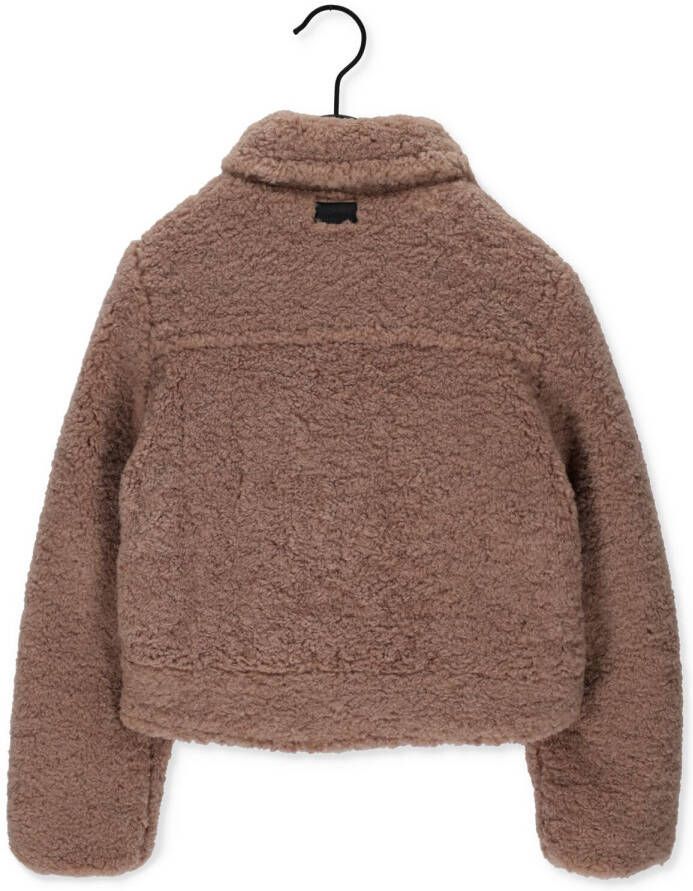 Retour Denim teddy winterjas Kim met all over print beige