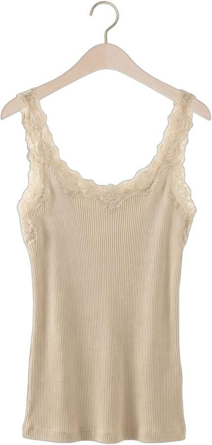 ROSEMUNDE Dames Tops & T-shirts Babette Deep Back Silk Top Beige - Foto 4