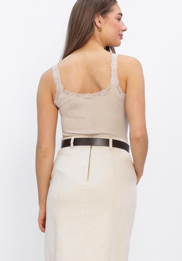 ROSEMUNDE Dames Tops & T-shirts Babette Deep Back Silk Top Beige - Foto 2
