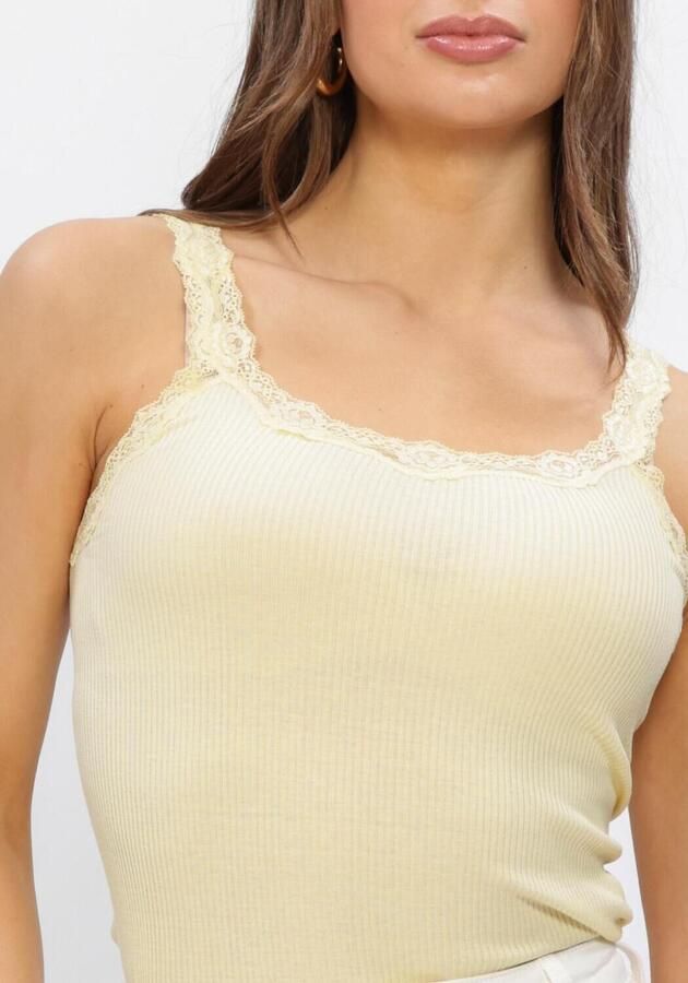 ROSEMUNDE Dames Tops & T-shirts Babette Deep Back Silk Top Butter Yellow - Foto 3