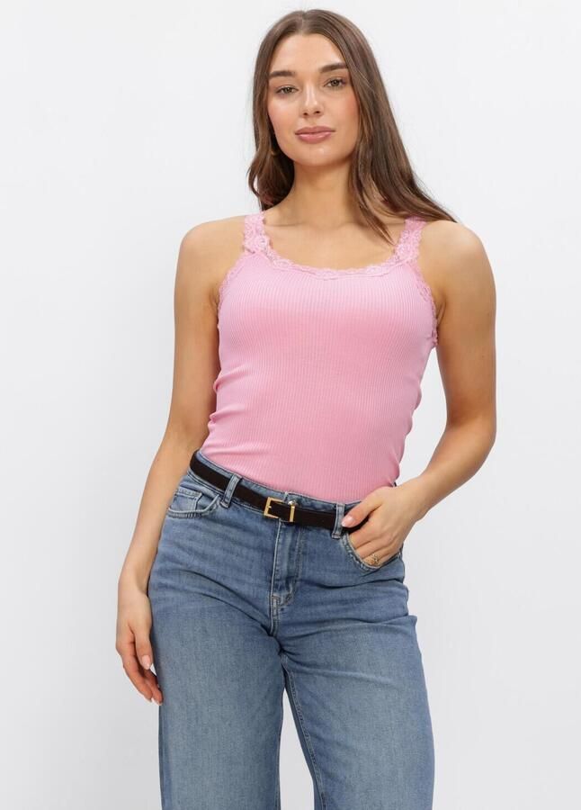ROSEMUNDE Dames Tops & T-shirts Babette Deep Back Silk Top Roze
