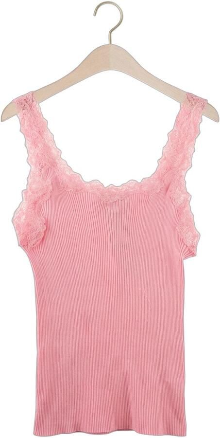 ROSEMUNDE Dames Tops & T-shirts Babette Deep Back Silk Top Roze - Foto 4