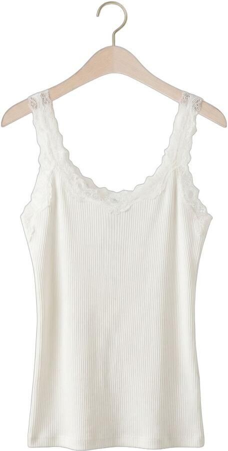 Rosemunde Tanktop Babette Silk Top omgekeerde vintage-kantenrand vrouwelijk comfortabel zijdemix - Foto 4