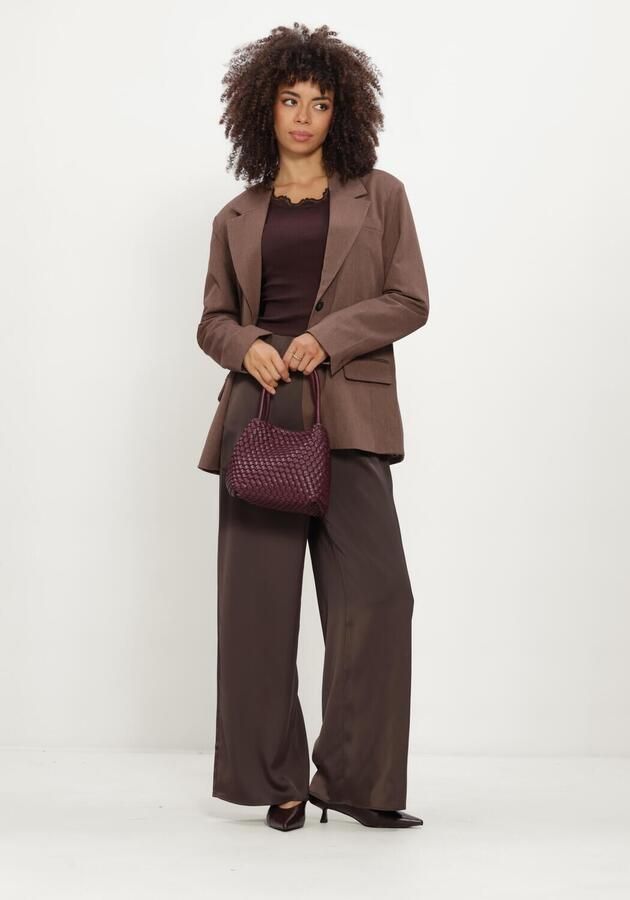 ROSEMUNDE Dames Tops & T-shirts Babette Silk Ls Lace Bruin - Foto 4