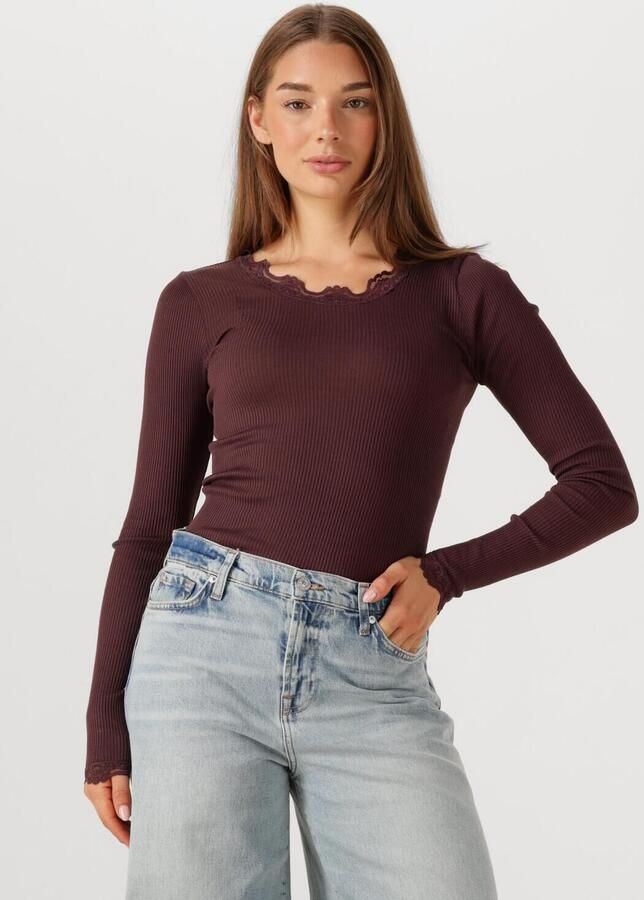 Rosemunde Longsleeve Babette silk shirt Lange mouw met kant vrouwelijk comfortabel Zijde- Katoenmix - Foto 4