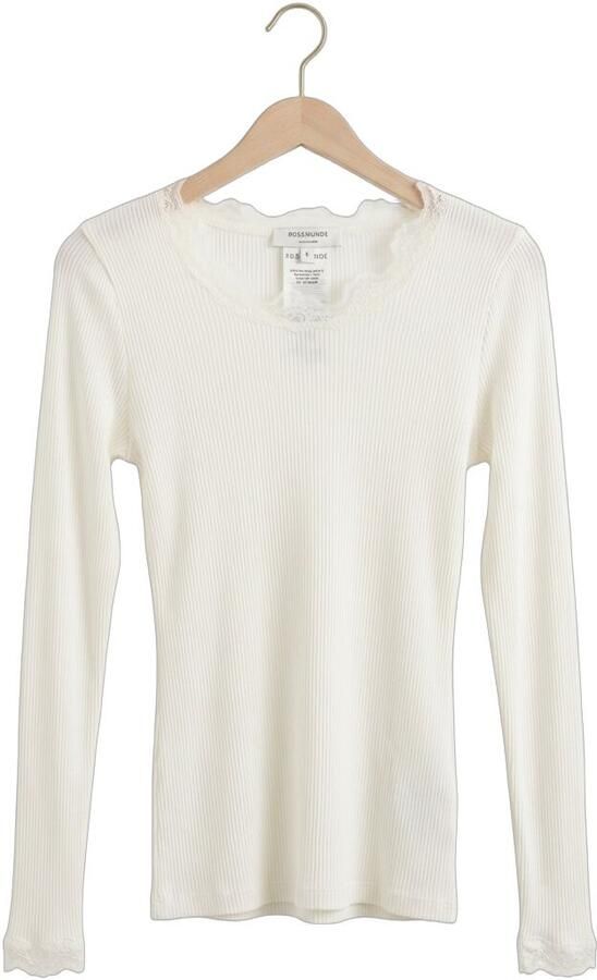 ROSEMUNDE Dames Tops & T-shirts Babette Silk T-shirt Lace Wit - Foto 4