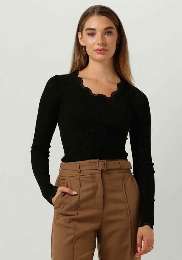 Rosemunde Longsleeve Babette silk shirt Lange mouw met kant vrouwelijk comfortabel Zijde- Katoenmix - Foto 4