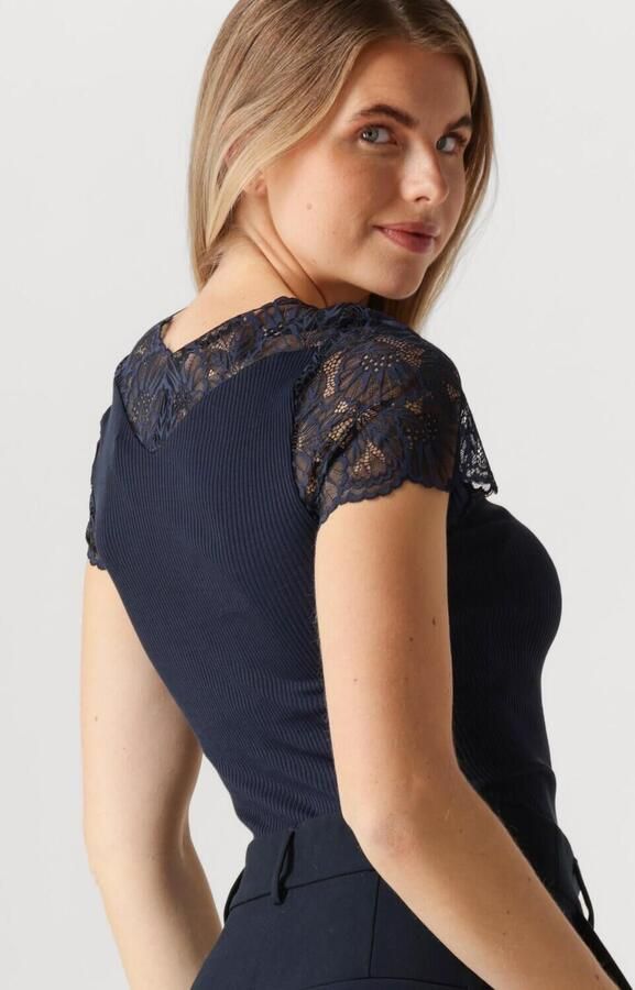 ROSEMUNDE Dames Tops & T-shirts Beatha Capsleeve Donkerblauw - Foto 2
