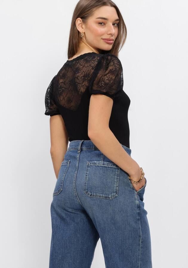 ROSEMUNDE Dames Tops & T-shirts Beatha Full Lace V-neck T-shirt Zwart - Foto 3