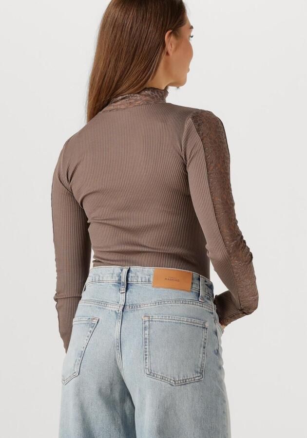 ROSEMUNDE Dames Tops & T-shirts Beatha Ls Regular Lace Taupe