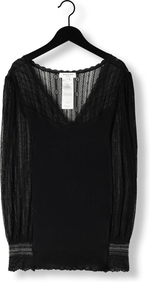 ROSEMUNDE Dames Tops & T-shirts Beatha Ls Regular V-neck Zwart - Foto 4