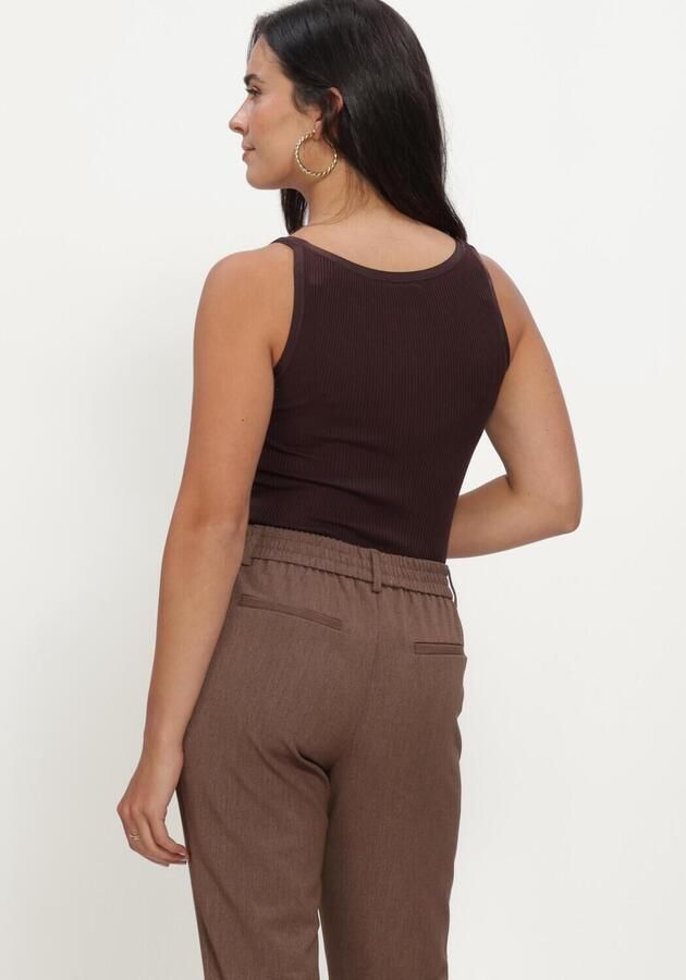 ROSEMUNDE Dames Tops & T-shirts Belle Silk U-neck Strap Elastic Bruin - Foto 2