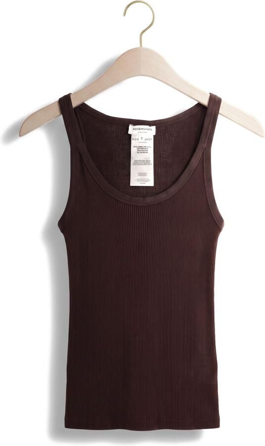 ROSEMUNDE Dames Tops & T-shirts Belle Silk U-neck Strap Elastic Bruin - Foto 4