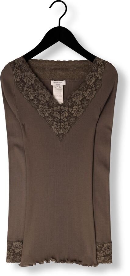 ROSEMUNDE Dames Tops & T-shirts Bernadine Organic T-shirt Lace Taupe - Foto 3