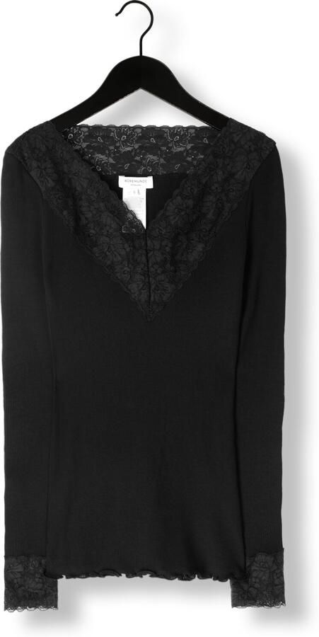 ROSEMUNDE Dames Tops & T-shirts Bernadine Organic T-shirt Lace Zwart - Foto 3