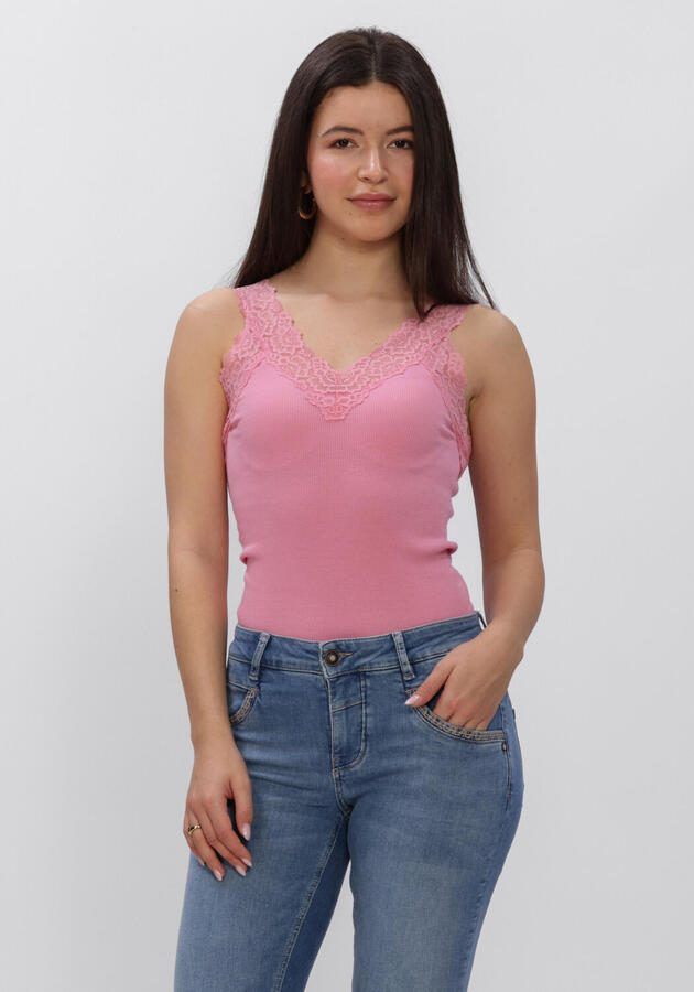 ROSEMUNDE Dames Tops & T-shirts Bernadine Sl Regular V-neck Top Roze