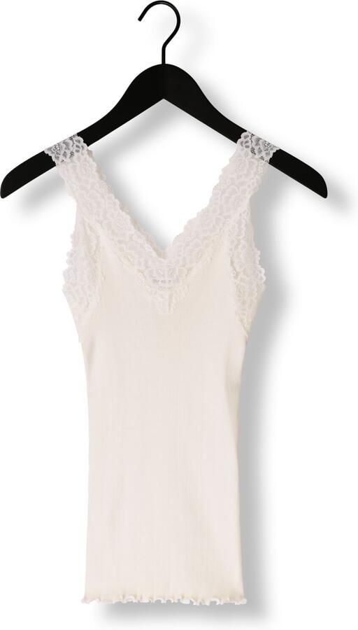 Rosemunde Shirt voor eronder Bernardine Organic Cotton Top Vintage-kantenrand aan de V-hals brede bandjes vrouwelijk - Foto 3