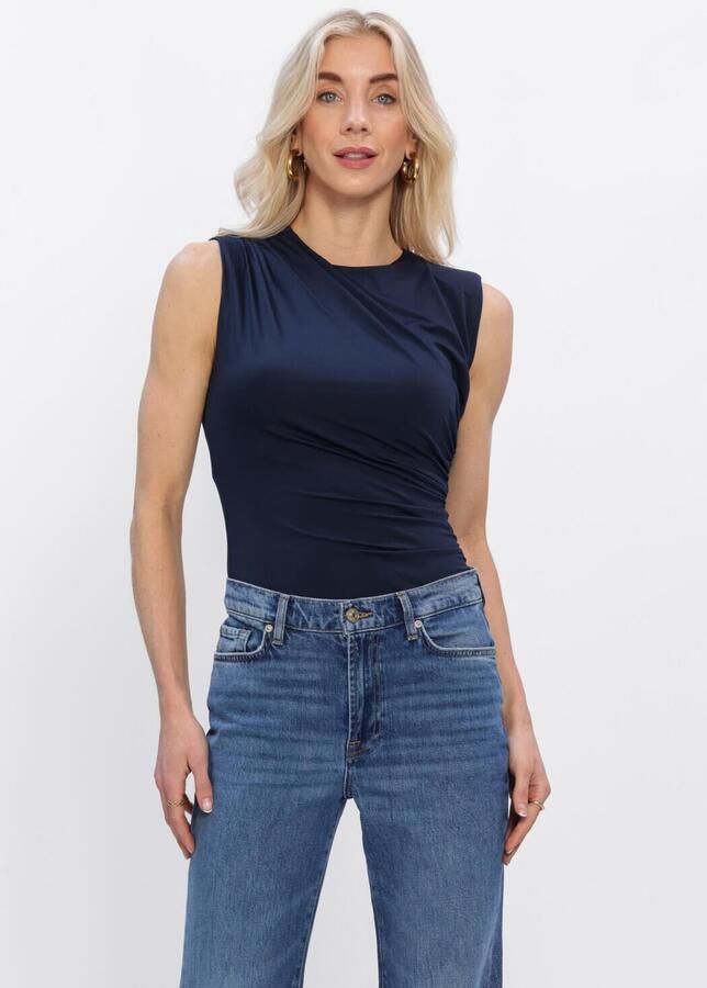 ROSEMUNDE Dames Tops & T-shirts Billie Sl Drape Top Donkerblauw